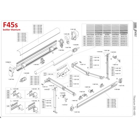 BANDEAU FRONTAL ANODISE F45S 250 M 98673T032