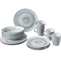 PACK VAISSELLE LUNCH BOX PEARL 16 PIECES MELAMINE ANTIGLISSE BRUNNER