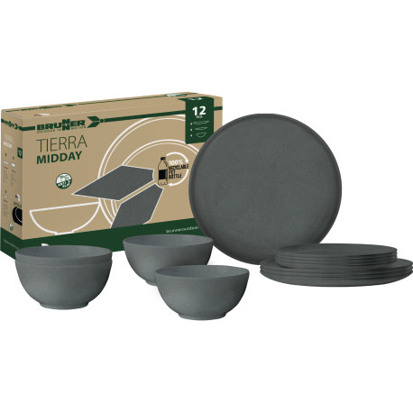 PACK VAISSELLE ECOLOGIQUE MIDDAY TIERRA MAGMA BRUNNER