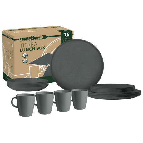 PACK VAISSELLE ECOLOGIQUE LUNCH TIERRA MAGMA BRUNNER