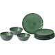 PACK VAISSELLE TETE A TETE VENETIAN SEA GREEN 8 PIECES MELAMINE ANTIGLISSE BRUNNER