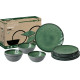 PACK VAISSELLE TETE A TETE VENETIAN SEA GREEN 8 PIECES MELAMINE ANTIGLISSE BRUNNER