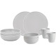 PACK VAISSELLE TETE A TETE DOLOMIT BLANC 8 PIECES STONE TOUCH ANTIGLISSE BRUNNER