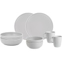 PACK VAISSELLE TETE A TETE DOLOMIT BLANC 8 PIECES STONE TOUCH ANTIGLISSE BRUNNER