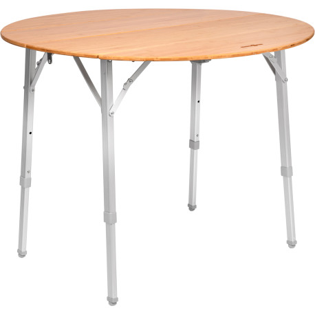 TABLE CAMPERKING RONDE PLIANTE BAMBOU Ø 90 x 49/58/70 CM - BRUNNER
