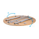 TABLE CAMPERKING RONDE PLIANTE BAMBOU Ø 90 x 49/58/70 CM - BRUNNER