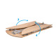 TABLE CAMPERKING RONDE PLIANTE BAMBOU Ø 90 x 49/58/70 CM - BRUNNER