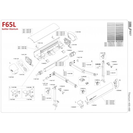 BANDEAU FRONTAL F65L 450 TITANUIM 98663-02-
