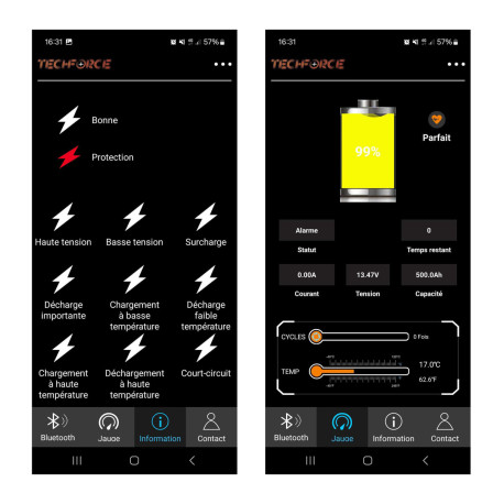 BATTERIE LITHIUM LIFEPO4 12 V 180Ah BLUETOOTH TECHFORCE