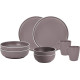 PACK VAISSELLE TETE A TETE DOLOMIT ROSE 8 PIECES STONE TOUCH ANTIGLISSE BRUNNER