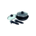 SET DE 3 CASSEROLES ET 1 POELE EMPILABLES