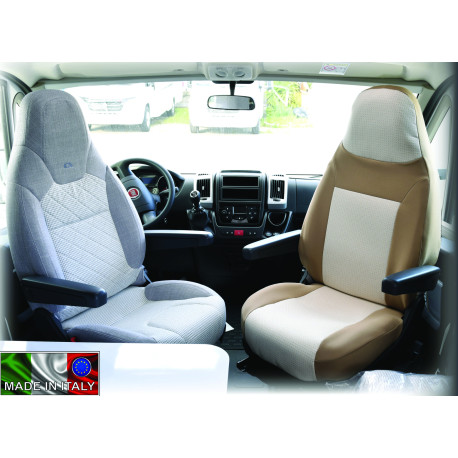 Housse universelle + appui-tête integre x2 FORME 2 beige