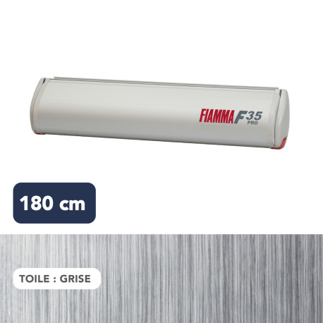 Store F35 PRO 1,80 m TITANIUM toile GRISE