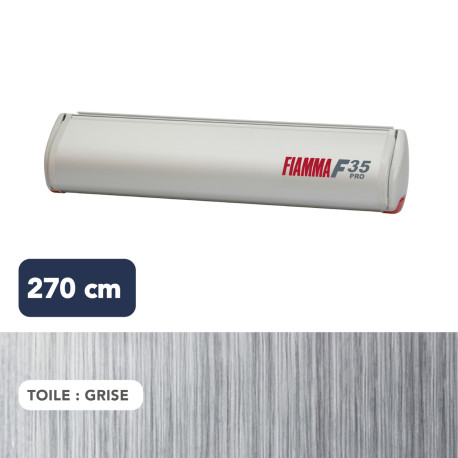 Store F35 PRO 2,70 m TITANIUM toile GRISE