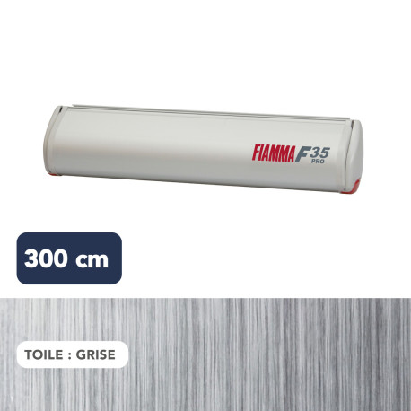 Store F35 PRO 3,00 m TITANIUM toile GRISE
