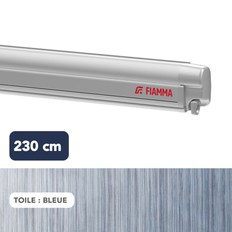 Store F45s 2,30 m TITANIUM toile BLEUE