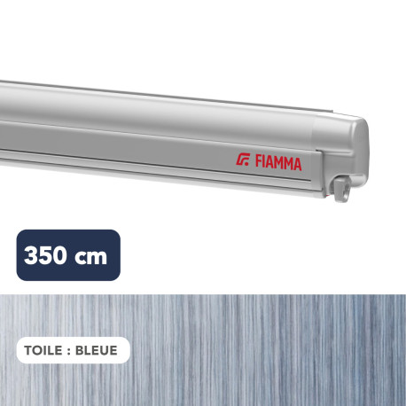 Store F45s 3,50 m TITANIUM toile BLEUE