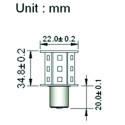 Ampoule Led BA15D 21 Leds SMD 5050 blanc froid