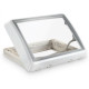 DOME DE TOIT MIDI HEKI STYLE A LEVIER BLANC AVEC VENTILATION 70 X 50 CM