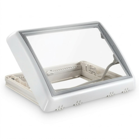 DOME DE TOIT MIDI HEKI STYLE A LEVIER BLANC AVEC VENTILATION 70 X 50 CM