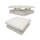 LANTER.400X400 MM DOUBLE BEIGE OPAQUE AVEC MOUSTIQUAIRE