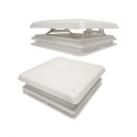 LANTER.400X400 MM DOUBLE BLANC OPAQUE AVEC MOUSTIQUAIRE