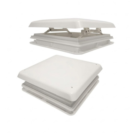 LANTER.400X400 MM DOUBLE BLANC OPAQUE AVEC MOUSTIQUAIRE