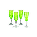 Set de 4 flutes à Champagne ROYAL vert
