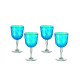 Set de 4 verres à vin ROYAL turquoise