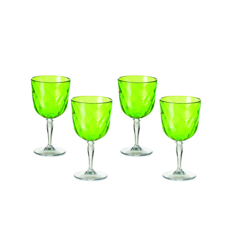 Set de 4 verres à vin ROYAL vert