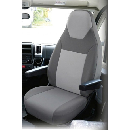 Housse universelle + appui-tête integre x2 FORME 2 anthracite