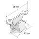 BLOC-PORTE HT 40MM PLASTIQUE BLANC (ARRET + CRAMPON)