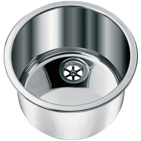 LAVABO ROND EN ACIER Ø INT. 360 MM- Ø EXT. 385 MM - H 180 MM