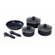 SET DE 3 CASSEROLES ET 1 POELE EMPILABLES