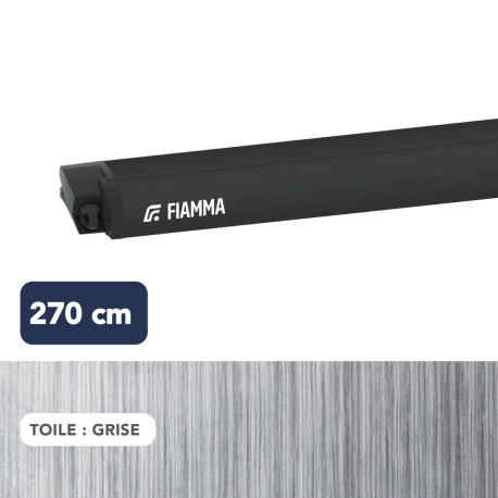 Store F40van 2,70 m NOIR toile GRISE