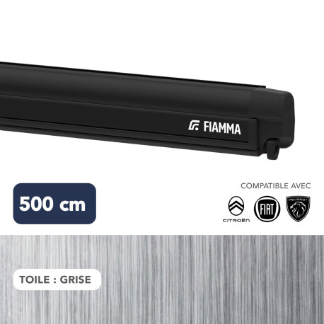 Store F45L 5,00 m Ducato NOIR toile GRISE