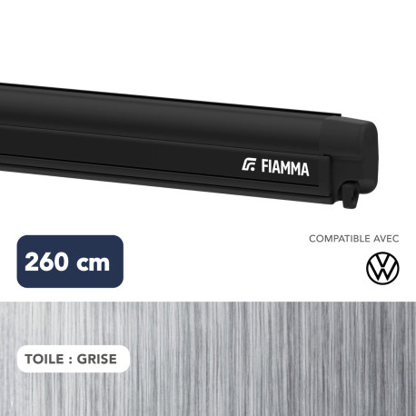 Store F45s 2,60 m VWT5 CALIF. R. NOIR toile GRIS