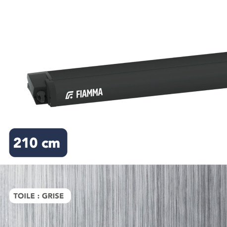 Store F40van 2,10 m NOIR toile GRISE