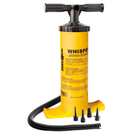 Pompe de gonflage manuelle WHISPER avec 4 embouts - Brunner