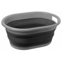Bassine a linge retractable LOTUS FOLD AWAY gris et noir 36 L - Brunner