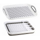 Egouttoir à vaisselle retractable avec plateau DROPPER FOLD-AWAY gris blanc - Brunner