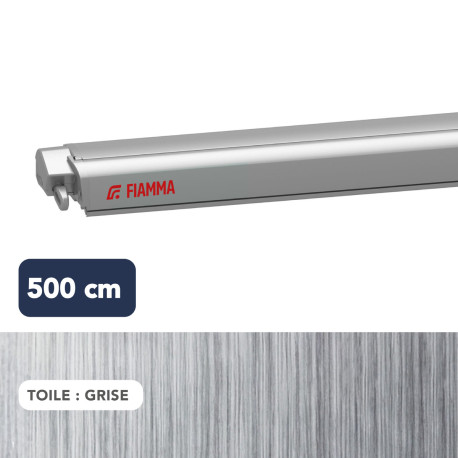 Store F80L 5,00 m TITANIUM toile GRISE