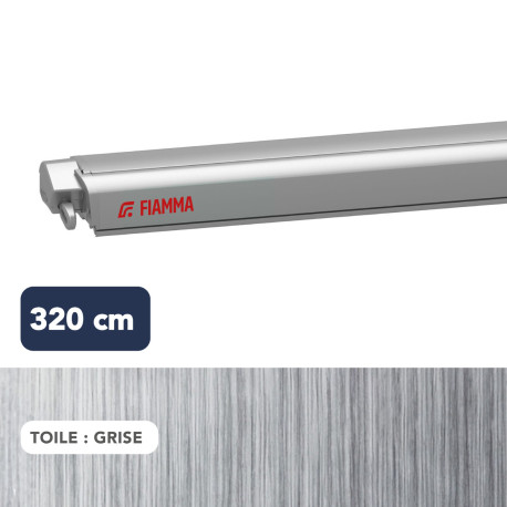 Store F80s 3,20 m TITANIUM toile GRISE