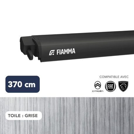Store F80s 3,70 m Ducato NOIR toile GRISE