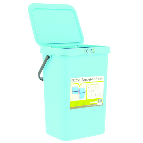 Grande poubelle bleue 12 L INCASA