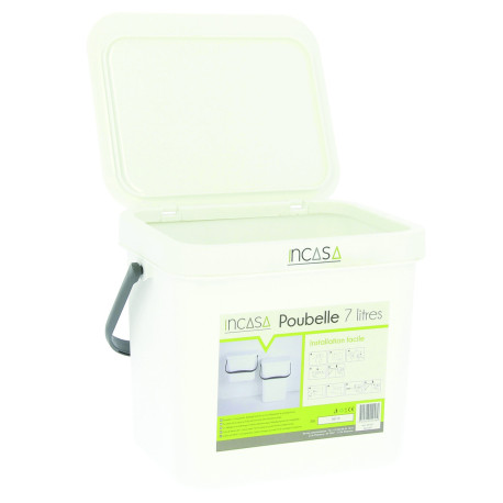 Poubelle blanche 7 L INCASA