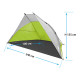 Tente de plage TONGA gris et vert 240 x 100 x 155 cm - Brunner