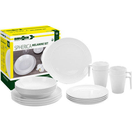 Pack vaisselle SPHERICA mélamine 16 pièces - Brunner