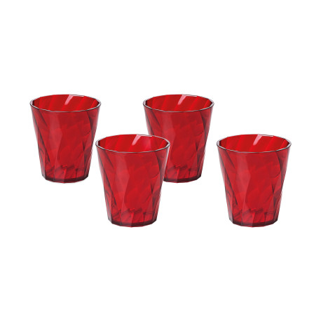Set de 4 verres à eau 35 cl ROYAL rouge