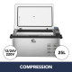GLACIERE COMPRESSION 25L COQUE METAL - GRIS
